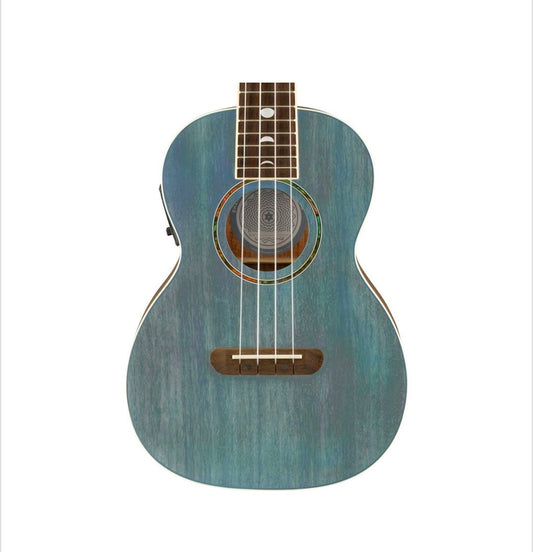 Fender Dhani Harrison Uke - Turquoise w/ Walnut FB