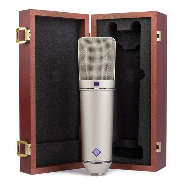 Neumann U 87 Ai Set Z Multi Pattern Condenser Microphone Set with EA 87 Shock Mount and Wooden Box, Nickel